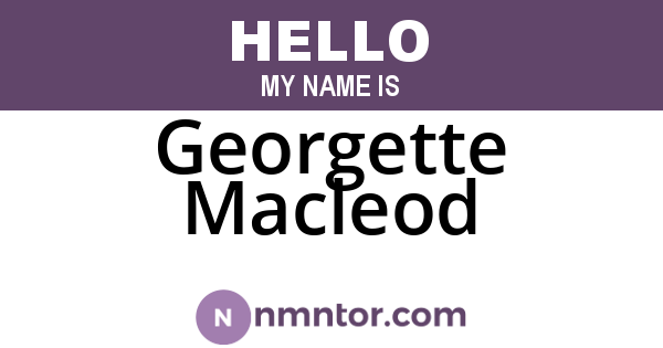 Georgette Macleod