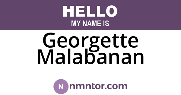 Georgette Malabanan