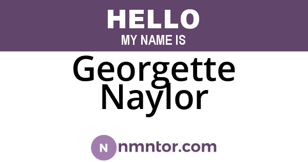 Georgette Naylor