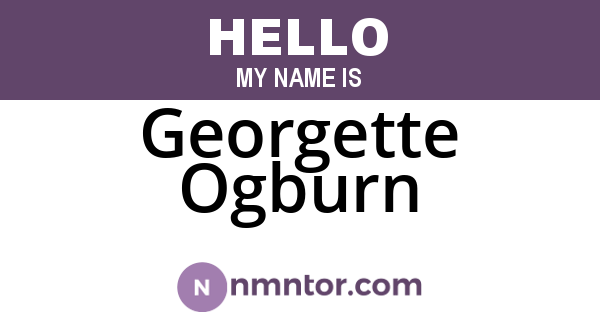 Georgette Ogburn