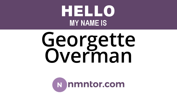 Georgette Overman