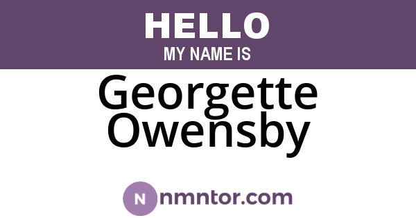 Georgette Owensby