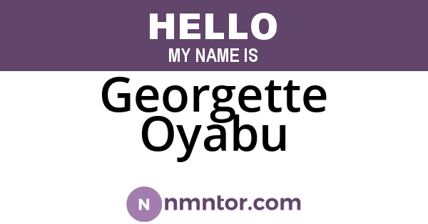Georgette Oyabu