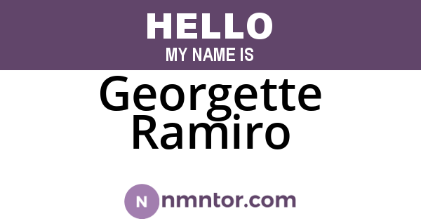 Georgette Ramiro