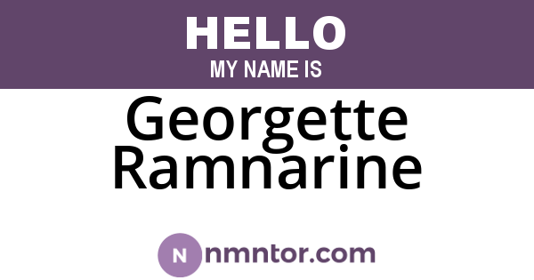 Georgette Ramnarine