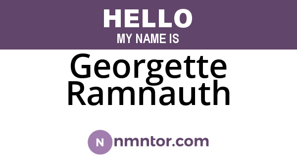Georgette Ramnauth