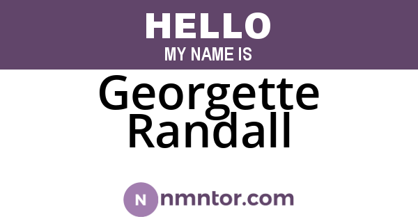 Georgette Randall