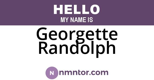 Georgette Randolph
