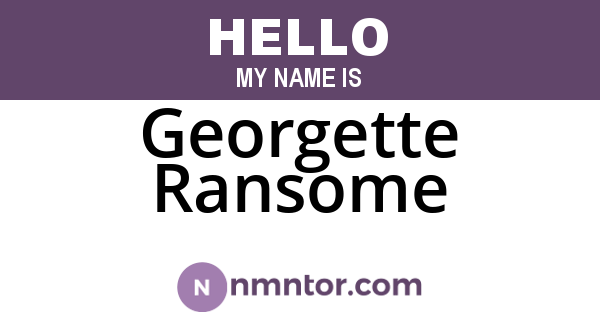 Georgette Ransome