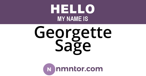 Georgette Sage