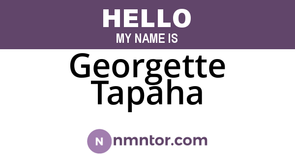 Georgette Tapaha