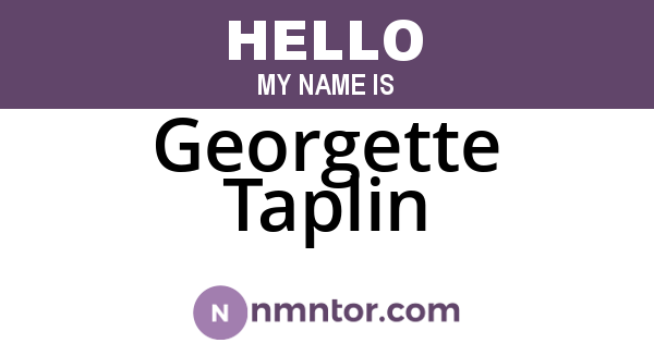 Georgette Taplin