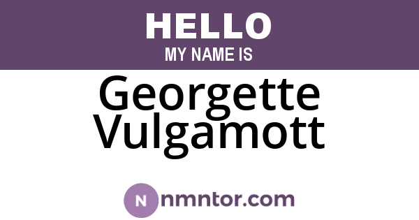 Georgette Vulgamott