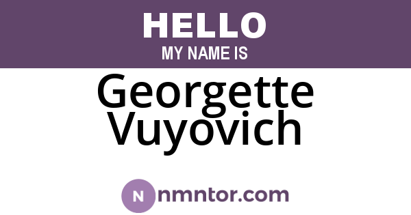 Georgette Vuyovich