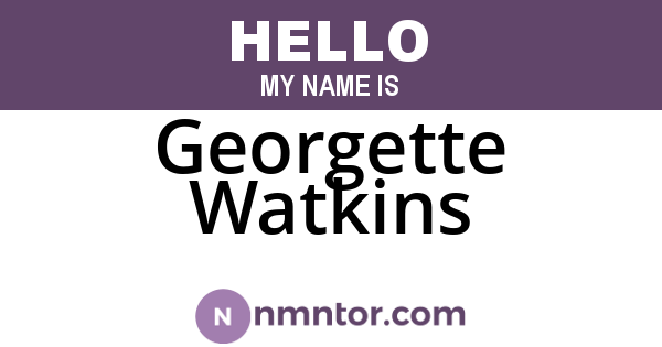 Georgette Watkins
