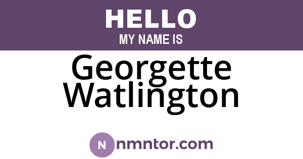 Georgette Watlington