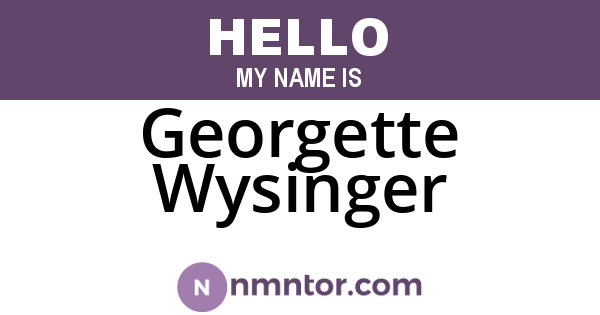 Georgette Wysinger