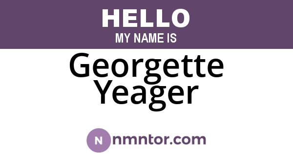 Georgette Yeager