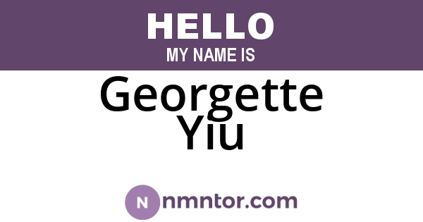Georgette Yiu