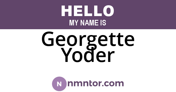 Georgette Yoder