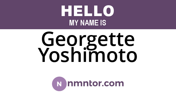 Georgette Yoshimoto