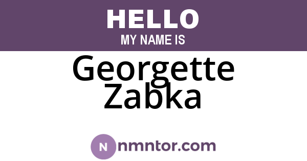 Georgette Zabka