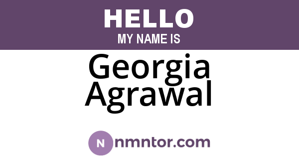 Georgia Agrawal
