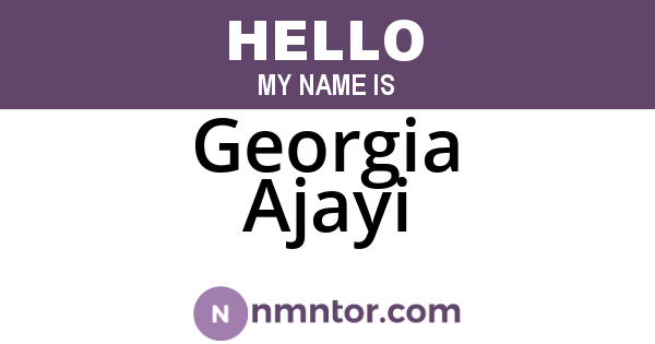 Georgia Ajayi