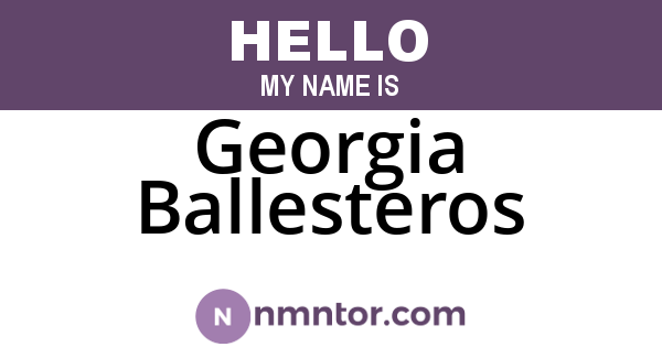 Georgia Ballesteros