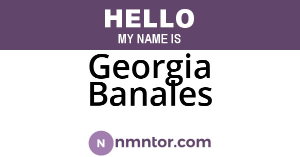 Georgia Banales