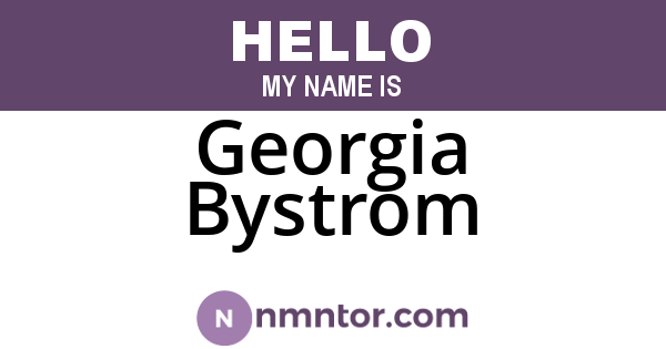 Georgia Bystrom