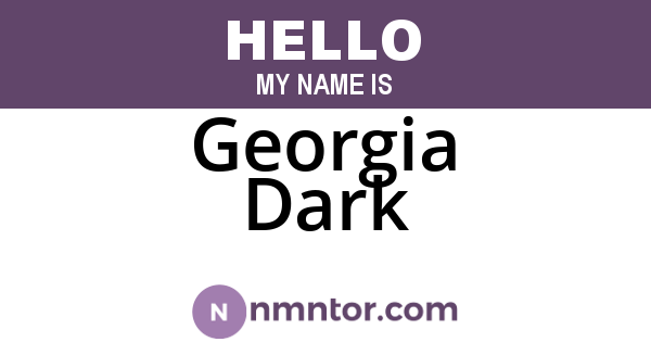Georgia Dark