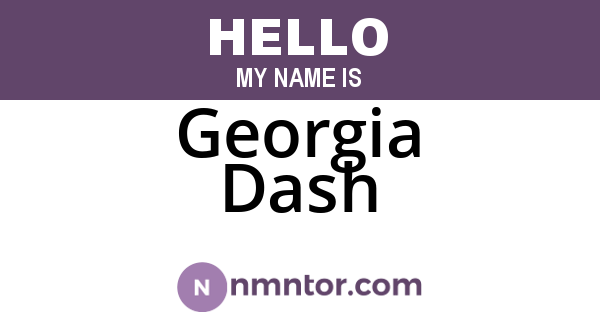 Georgia Dash