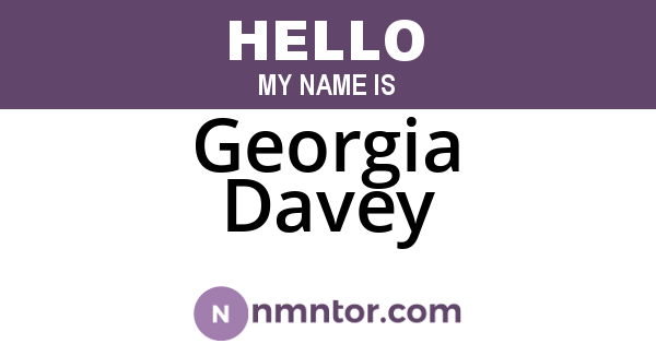 Georgia Davey