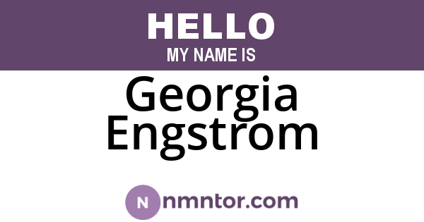 Georgia Engstrom