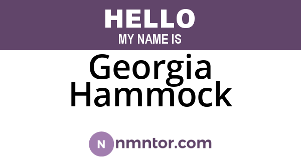 Georgia Hammock