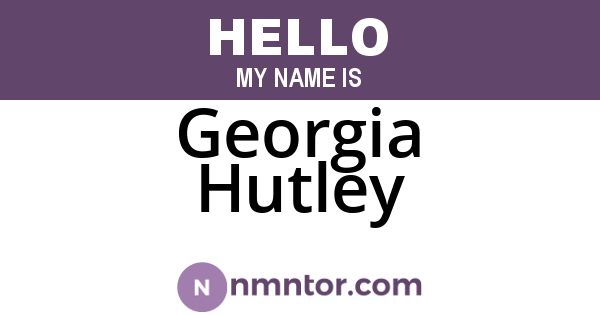 Georgia Hutley