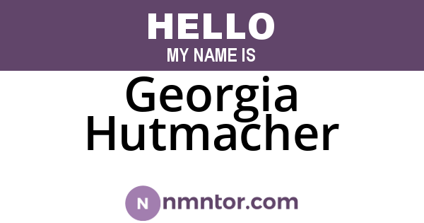 Georgia Hutmacher