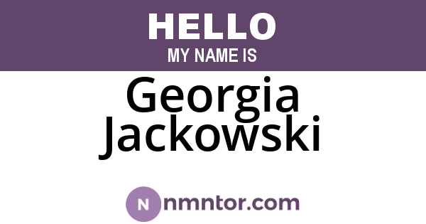 Georgia Jackowski