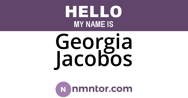 Georgia Jacobos