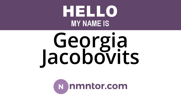 Georgia Jacobovits