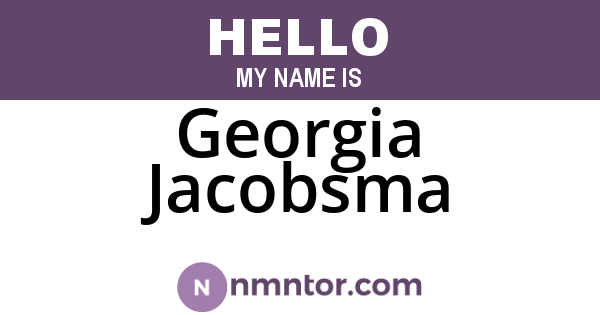 Georgia Jacobsma