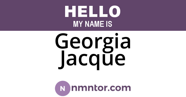 Georgia Jacque