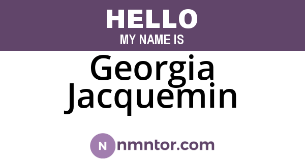 Georgia Jacquemin