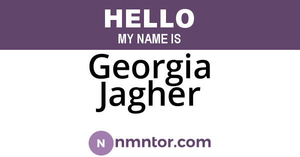 Georgia Jagher