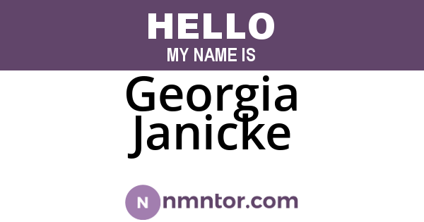 Georgia Janicke