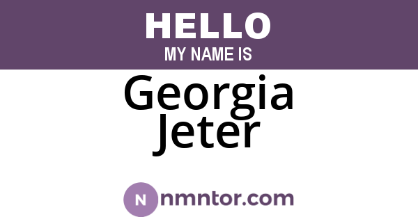 Georgia Jeter