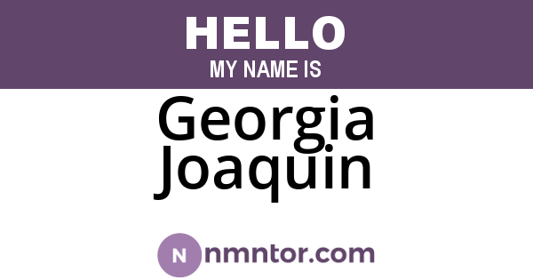 Georgia Joaquin