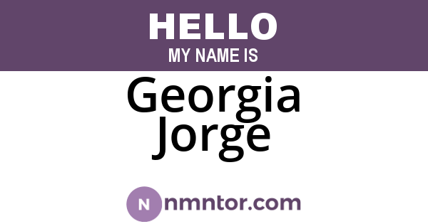 Georgia Jorge