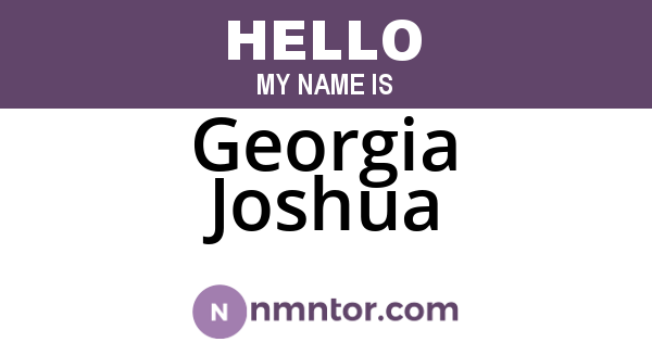 Georgia Joshua